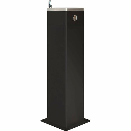 GLOBAL INDUSTRIAL Outdoor Pedestal Drinking w/ Filter, Black 761223BKF